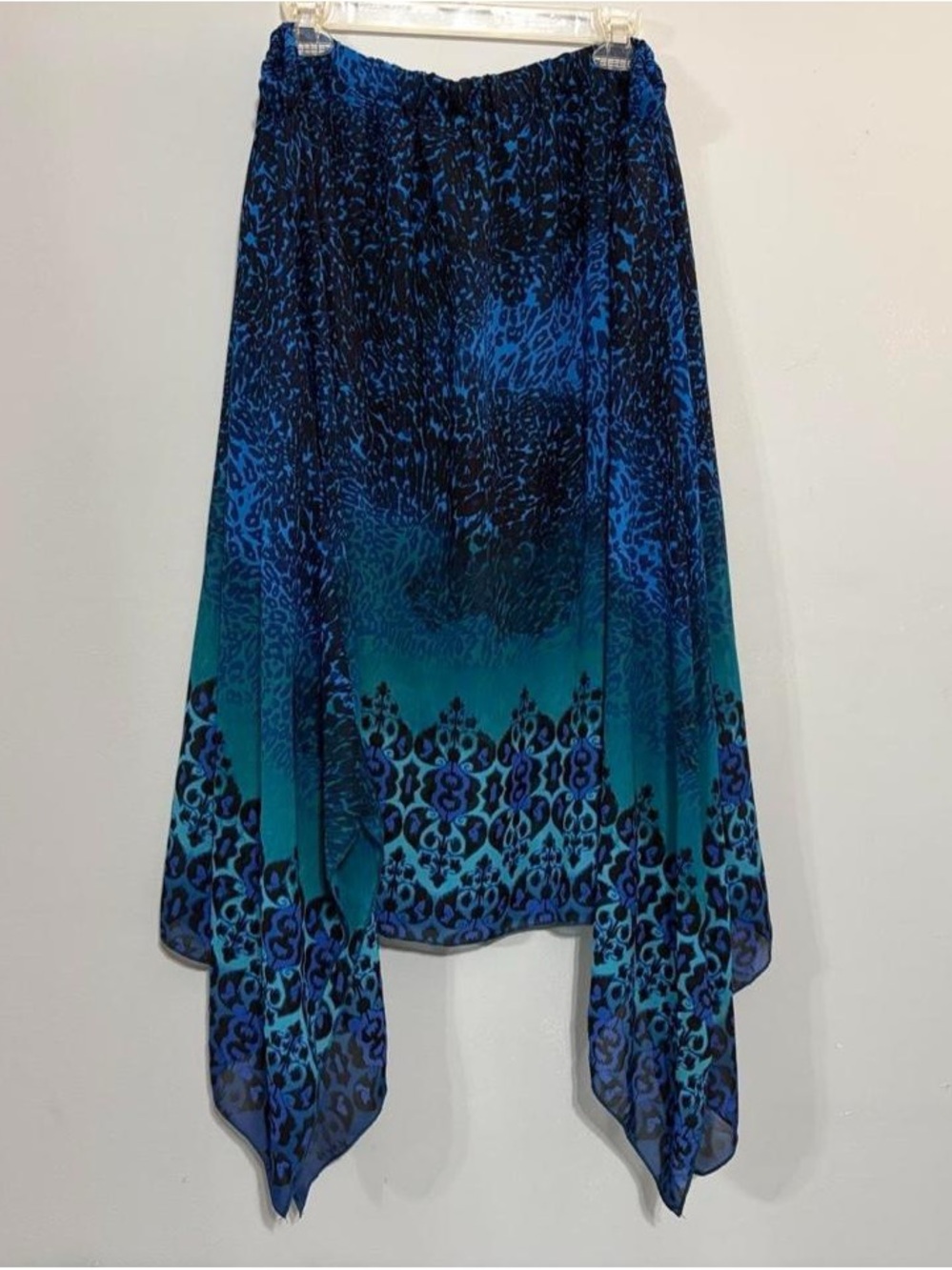 Y2k style leopard print handkerchief skirt